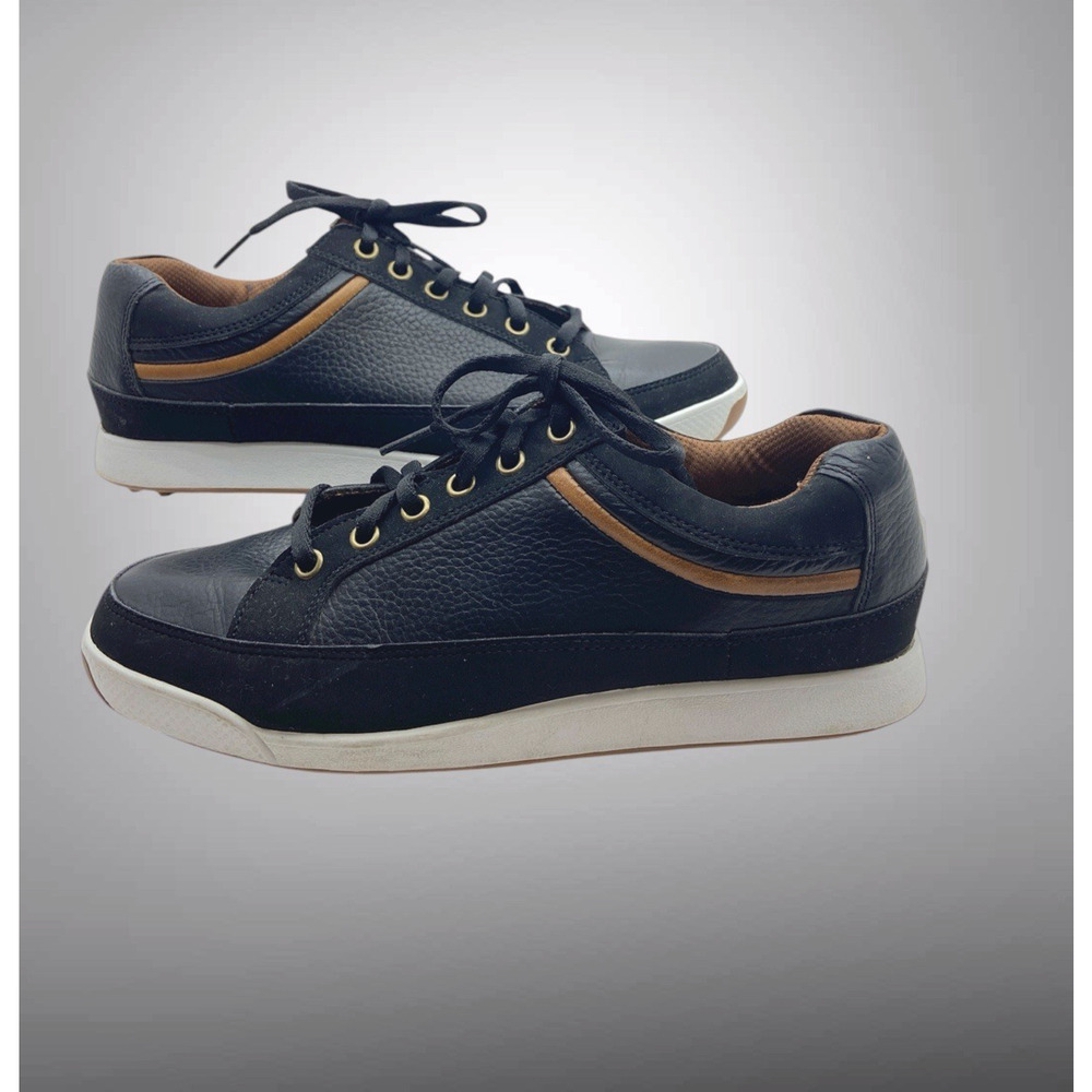 FootJoy Golf Shoes Mens Size 7 M Contour Casual Black Leather Spikeless 54284